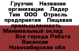 Грузчик › Название организации ­ Лидер Тим, ООО › Отрасль предприятия ­ Пищевая промышленность › Минимальный оклад ­ 20 000 - Все города Работа » Вакансии   . Новосибирская обл.,Новосибирск г.